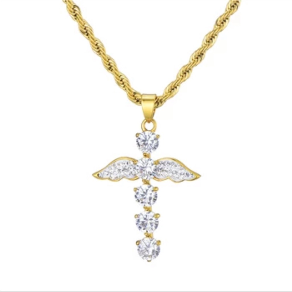 Angel Cross Wing Necklace